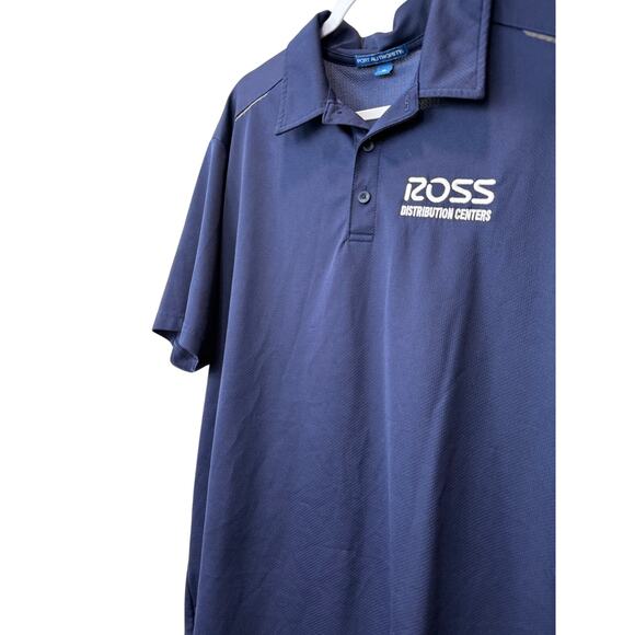 Ross Distribution Center Shirt Solid Blue XL Port Authority Polo Short Sleeve - Picture 2 of 5